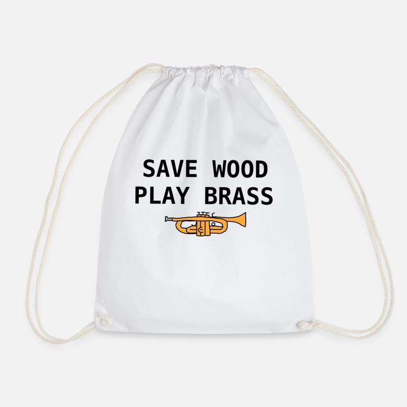 Save Wood Play Brass - Turnbeutel - Weiß