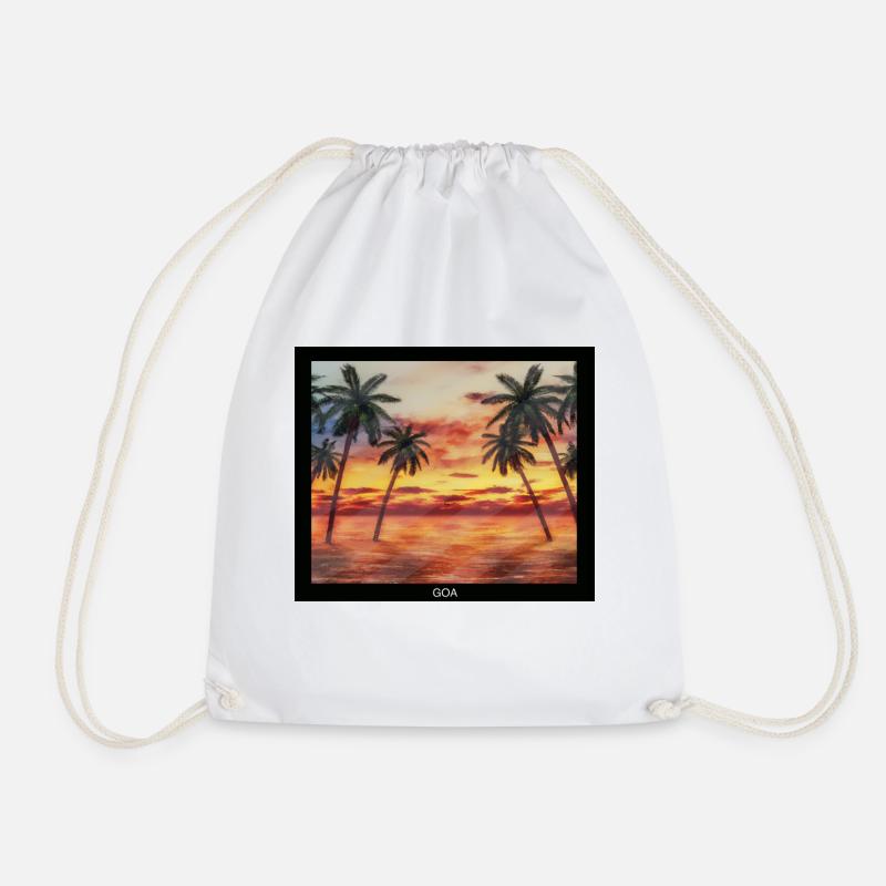 Goan Sunset - Drawstring Bag - white