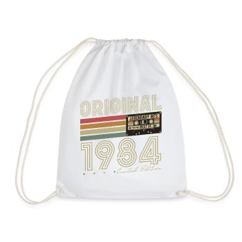 Original 1984 Retro Jahrgang Vintage Geburtstag - Turnbeutel - Weiß - Vorne