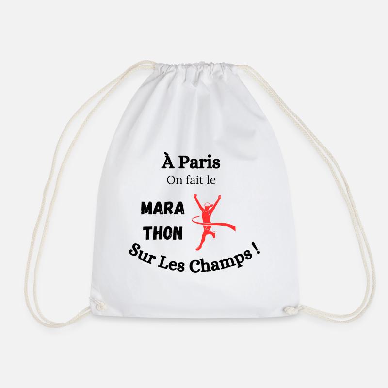 In Paris machen wir den Marathon auf den Champs! - Turnbeutel - Weiß