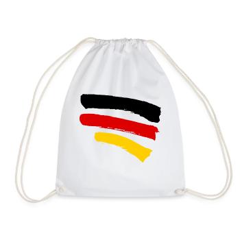 Germany Flag - Style Stripes - Drawstring Bag - white - Front