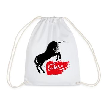 Team Unicorn Unicorn Sayings - Drawstring Bag - white - Front