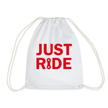Just Ride Mountainbike cyclist chain bike - Turnbeutel - Weiß - Vorne