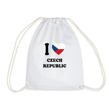 j'aime pays d'origine, présente REPUBLIQUE TCHEQUE - Sac de sport léger - blanc - Devant