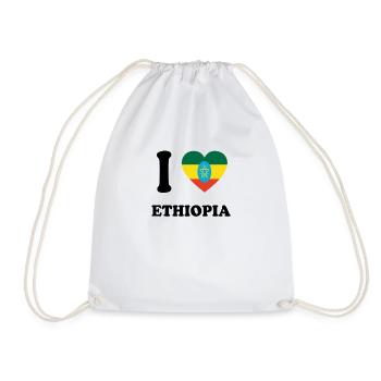 i love homeland gift ETHIOPIA - Drawstring Bag - white - Front