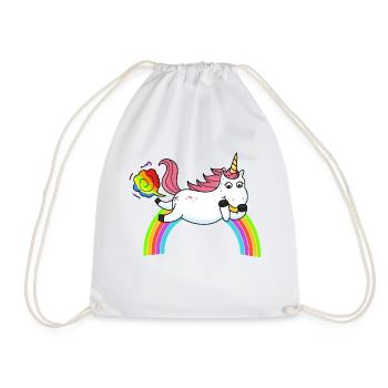 Pétard Licorne Rainbow1 - Sac de sport léger - blanc - Devant