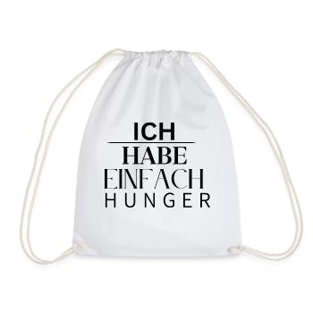Ich habe einfach Hunger Spruch - Turnbeutel - Weiß - Vorne