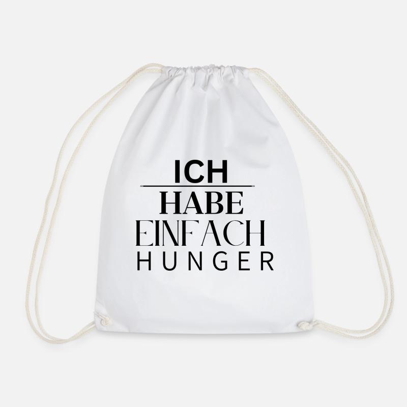 Ich habe einfach Hunger Spruch - Turnbeutel - Weiß