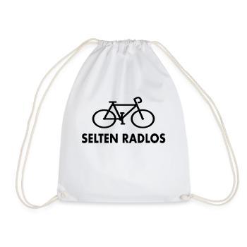 Fahrrad Selten Radlos Lustige Sprüche - Turnbeutel - Weiß - Vorne