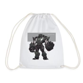 Grey Green Mecha - Drawstring Bag - white - Front