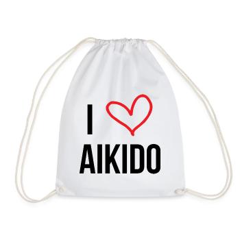 Aikido – Kampfsport – Aikido - Turnbeutel - Weiß - Vorne