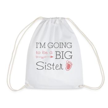 Je vais être une grande soeur - Big Sister - Sac de sport léger - blanc - Devant