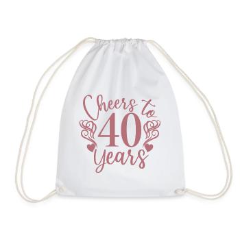 Vive les 40 ans du 40e anniversaire - Sac de sport léger - blanc - Devant