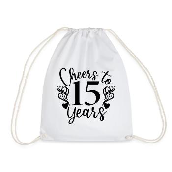 Vive le 15e anniversaire de 15 ans - Sac de sport léger - blanc - Devant
