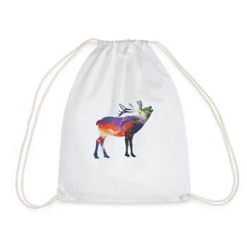 Space deer - Drawstring Bag - white - Front