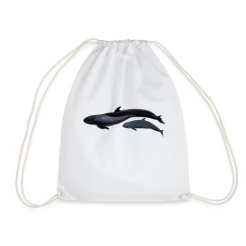 False killer whale - Fausse orque - False killer whale - Drawstring Bag - white - Front