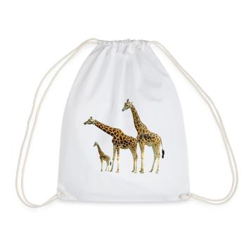 Animaux sauvages de la famille des girafes d'Afrique - Sac de sport léger - blanc - Devant