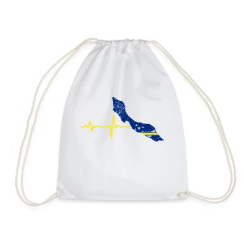 Heartbeat Curaçao cadeau - Sac de sport léger - blanc - Devant