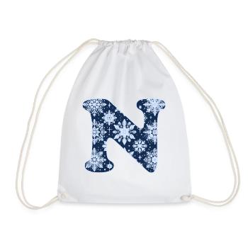 Lettre N flocons de neige - Sac de sport léger - blanc - Devant