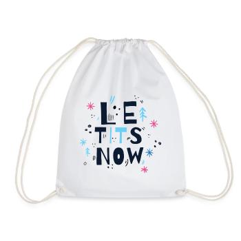 Qu’il neige, Le seins maintenant Chemise - Sac de sport léger - blanc - Devant