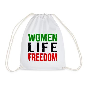 Women life freedom - Drawstring Bag - white - Front