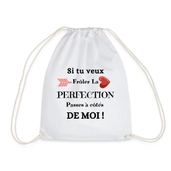 Si tu veux frôler la perfection - Sac de sport léger - blanc - Devant