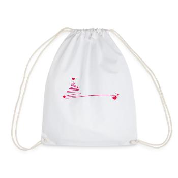 arbre de Noël avec le coeur - Sac de sport léger - blanc - Devant