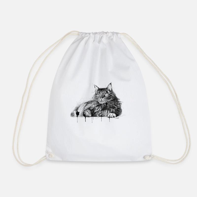 die Katze - Turnbeutel - Weiß