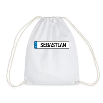 Sebastian Étiquette cadeau - Sac de sport léger - blanc - Devant