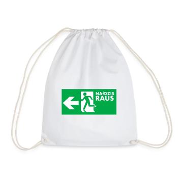 NAfDZIS Out - Drawstring Bag - white - Front