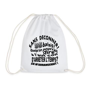 35 ans / anniversaire 35 ans / cadeau - Sac de sport léger - blanc - Devant