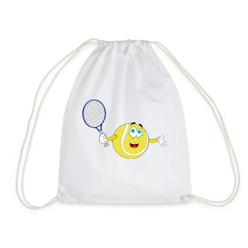 Raquette de tennis terrain de sport de balle joueur à jouer au squash - Sac de sport léger - blanc - Devant