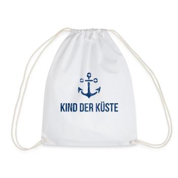 Kind der Küste | Ostsee Nordsee Anker Hafen Norden - Turnbeutel - Weiß - Vorne