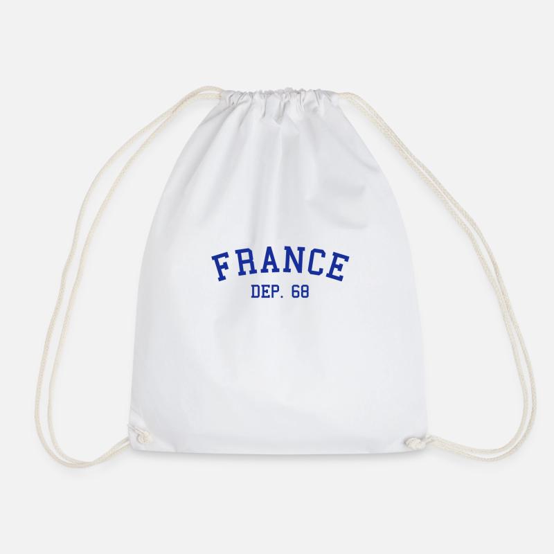 France Department 68 Haut-Rhin - Drawstring Bag - white