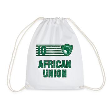 African Union Football Team - Drawstring Bag - white - Front
