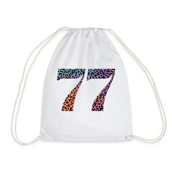 77e anniversaire léopard - Sac de sport léger - blanc - Devant