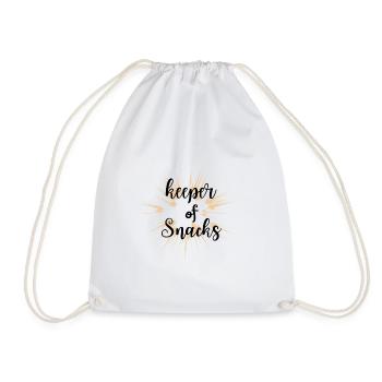 Funny snack keeper - Drawstring Bag - white - Front
