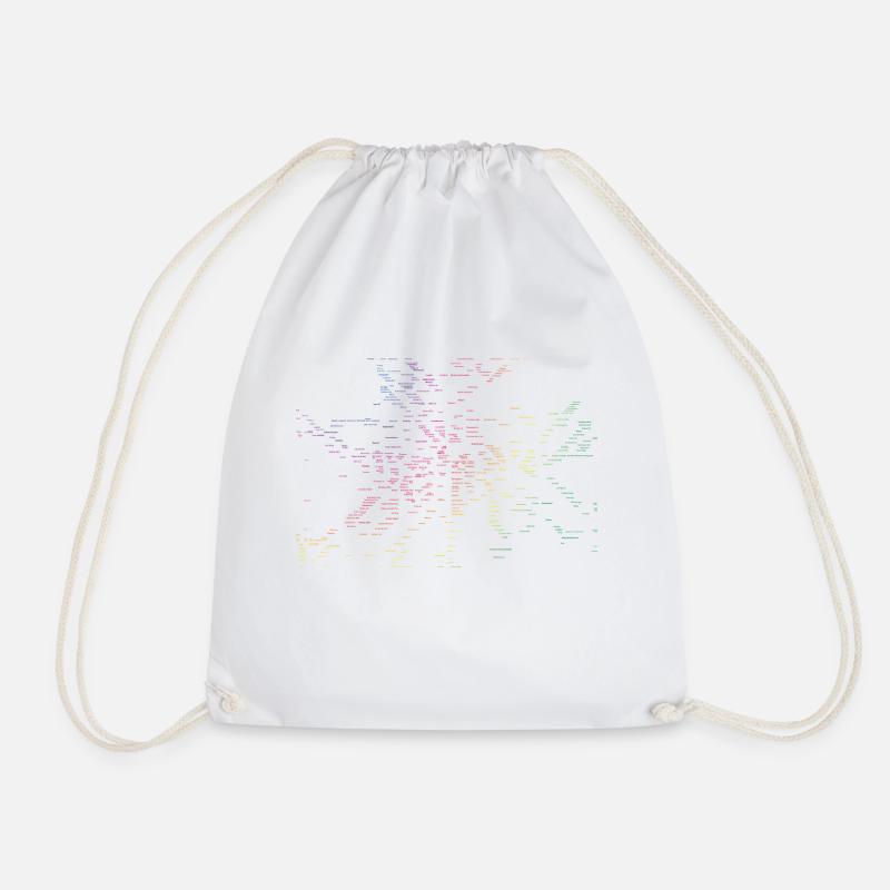Berlin map subway stations - Drawstring Bag - white