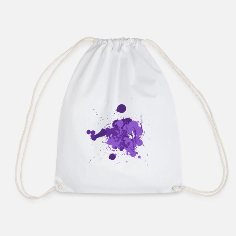mixtura - violet - Drawstring Bag - white