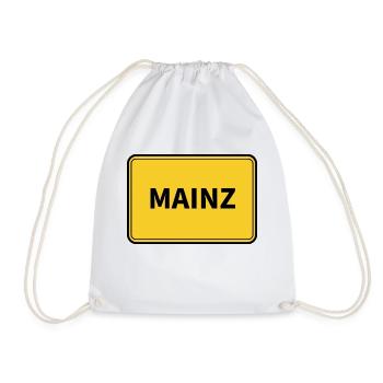 Mainz City Town Sign - Drawstring Bag - white - Front