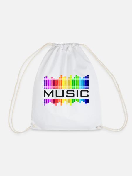 Music Musik Equalizer Regenbogen Tanz Rock-Konzert - Turnbeutel - Weiß