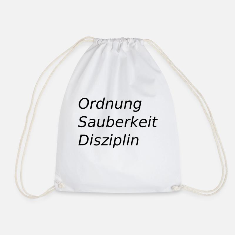 Ordnung,sauberkeit,Disziplin - Turnbeutel - Weiß