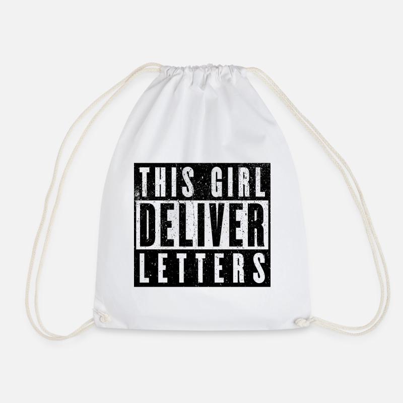 This Girl Deliver Letters - Postboten Design - Turnbeutel - Weiß