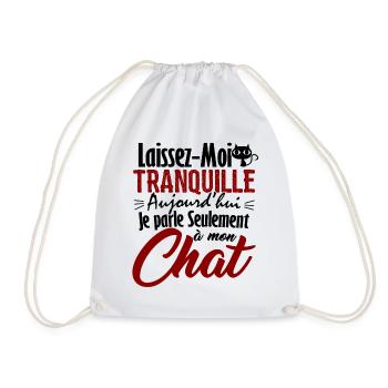 Aujourd'hui, Je parle Seulement à mon Chat - Sac de sport léger - blanc - Devant