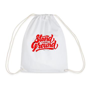 stand your ground - Drawstring Bag - white - Front