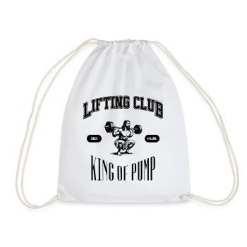 Lifting Club Jesus PRAY FOR PUMP - Drawstring Bag - white - Front