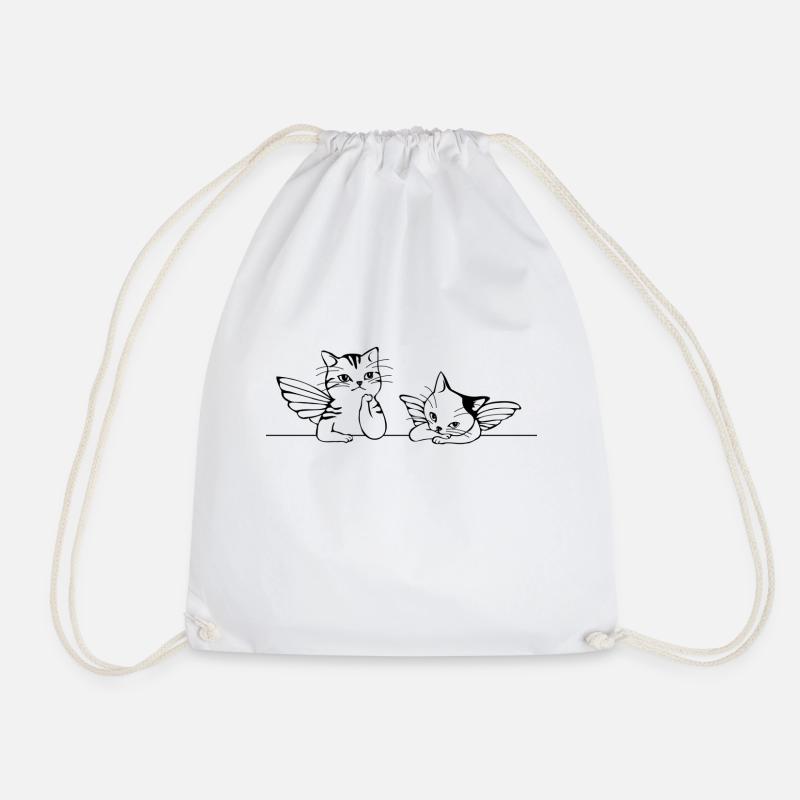 Engelkatzen Geschenkidee - Turnbeutel - Weiß