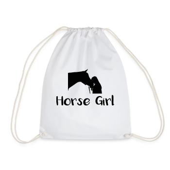 Pour tous les amoureux des chevaux / cavalier - Sac de sport léger - blanc - Devant