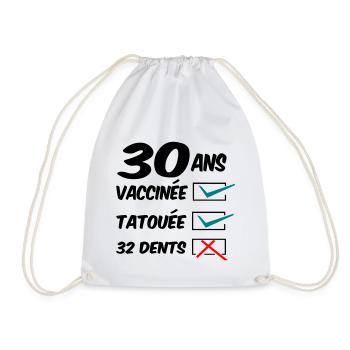 30 ans / anniversaire 30 ans / cadeau / humour - Sac de sport léger - blanc - Devant