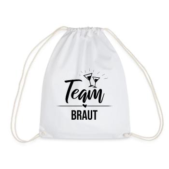 Team Bride Glass - Bachelor Party - noir - Sac de sport léger - blanc - Devant